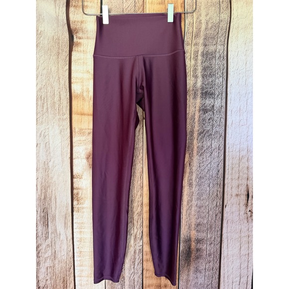 ALO Yoga Pants - Alo Yoga 7/8 Leggings Athleisure Plum Pilates Activewear Barre Workout Size XXS